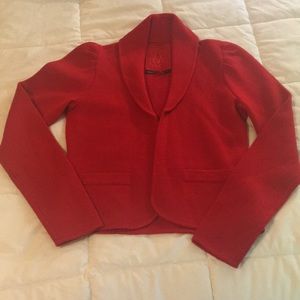 Club Monaco red sweater blazer